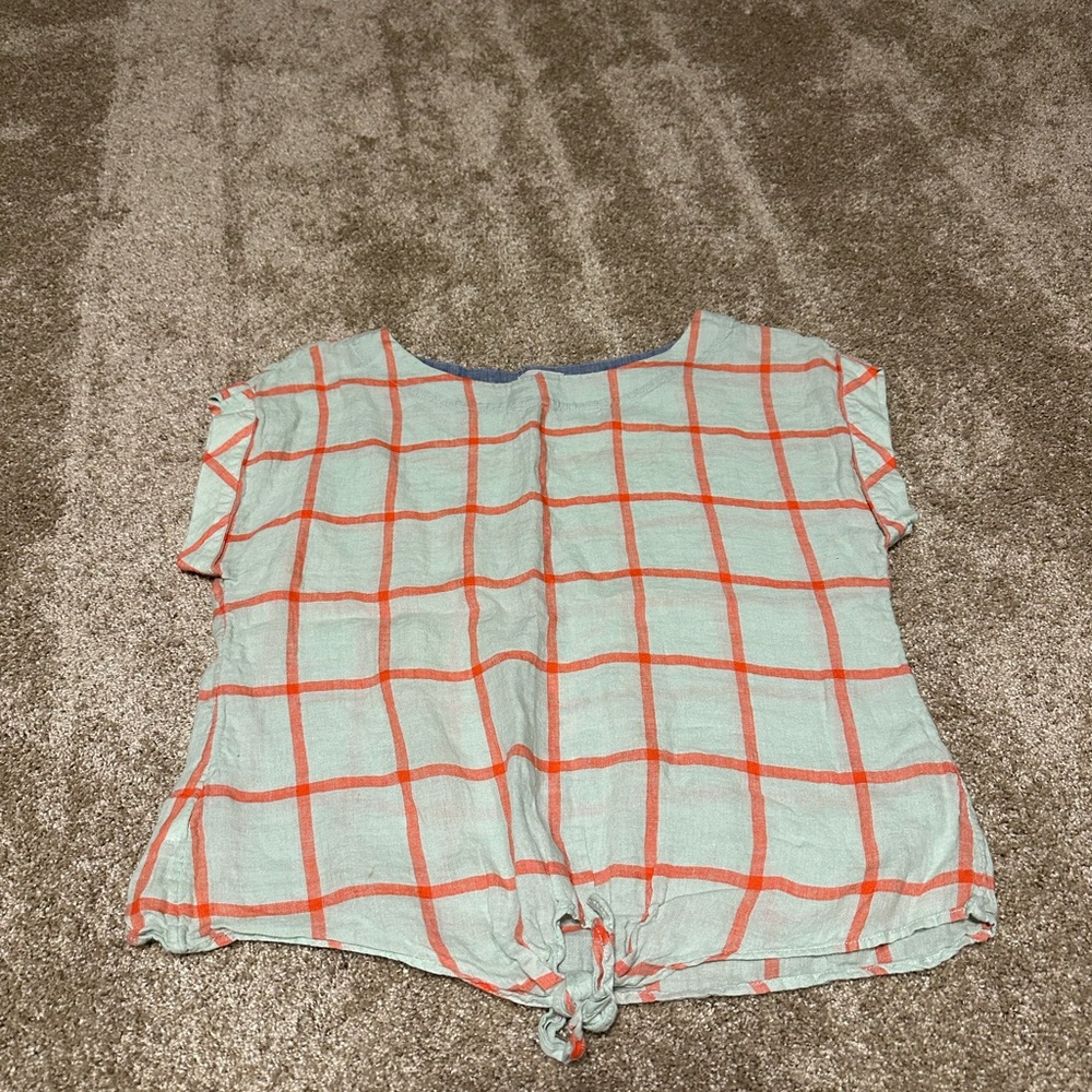 L.L. Bean Red and Blue Plaid Women's Top